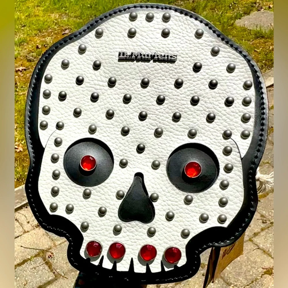 SOLD!!New with Tags NWT Dr. Martens Skull studded convertible bag backpack - Picture 2 of 6